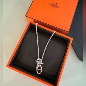 Hermes sterling silver Amulette Chaine d’Ancre necklace
